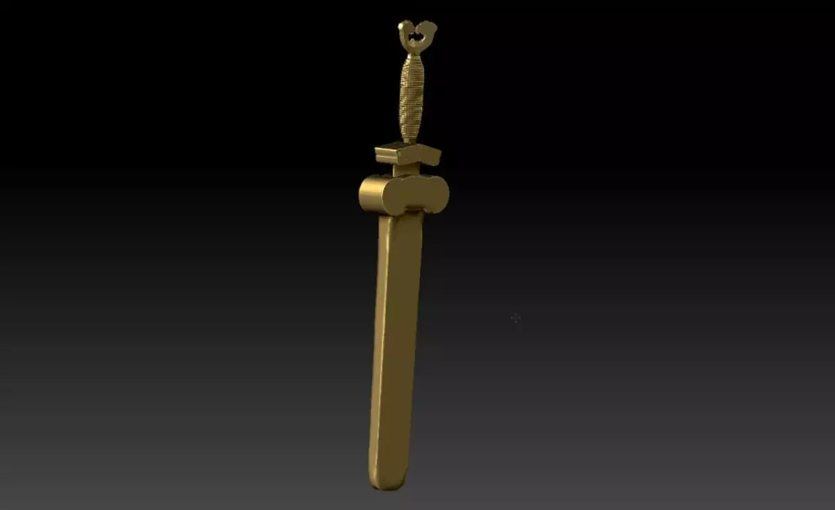 altyn adam sword  3D model_0