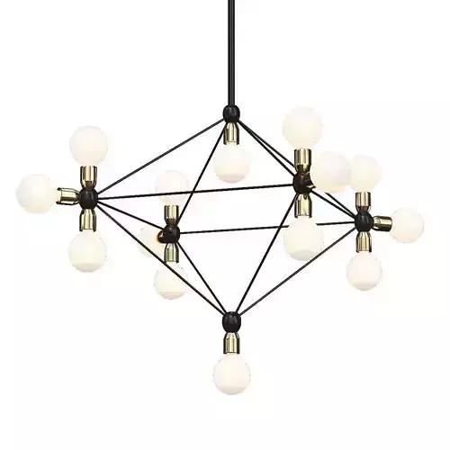 Modo Chandelier 14 Milk Bulb 3D model