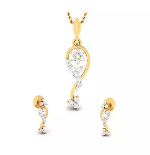 Women pendant-earrings set 3dm mgx render detail 3D print model