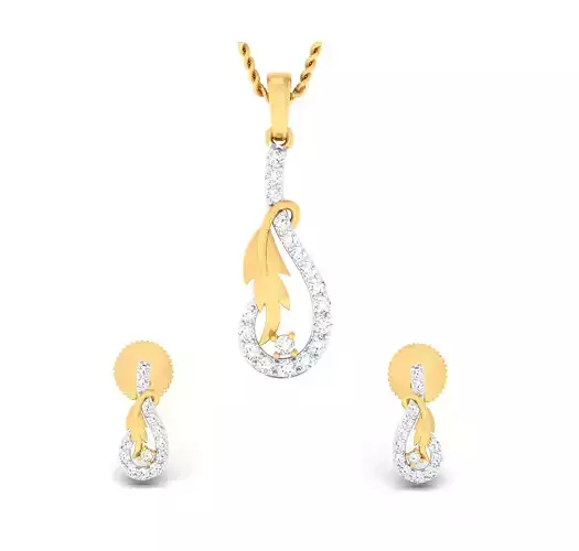 Women pendant-earrings set 3dm mgx render detail 3D print model