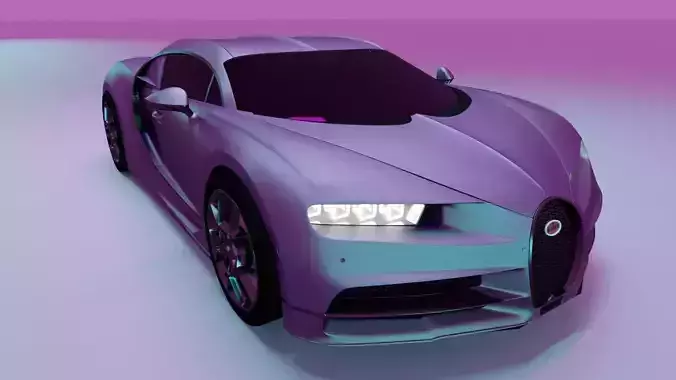 Bugatti Chiron high poly 3D model