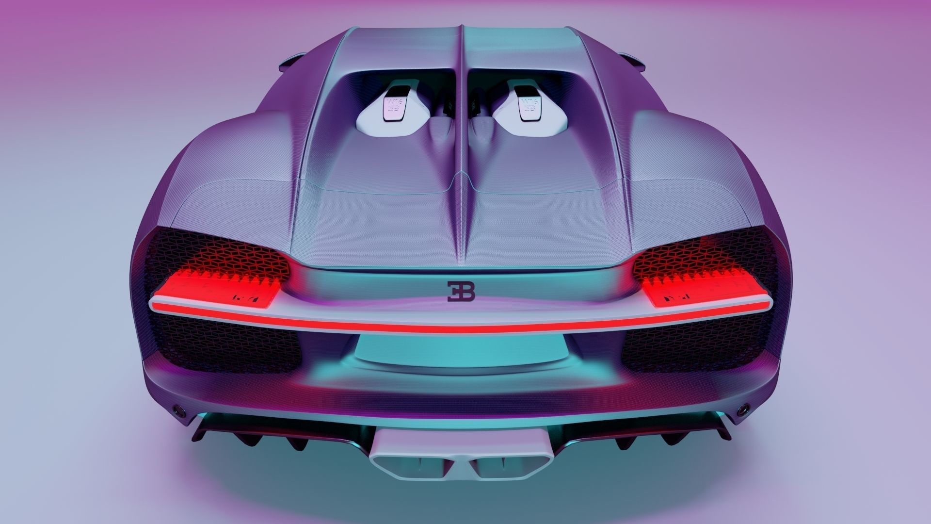 Bugatti Chiron high poly 3D model 3D model_3