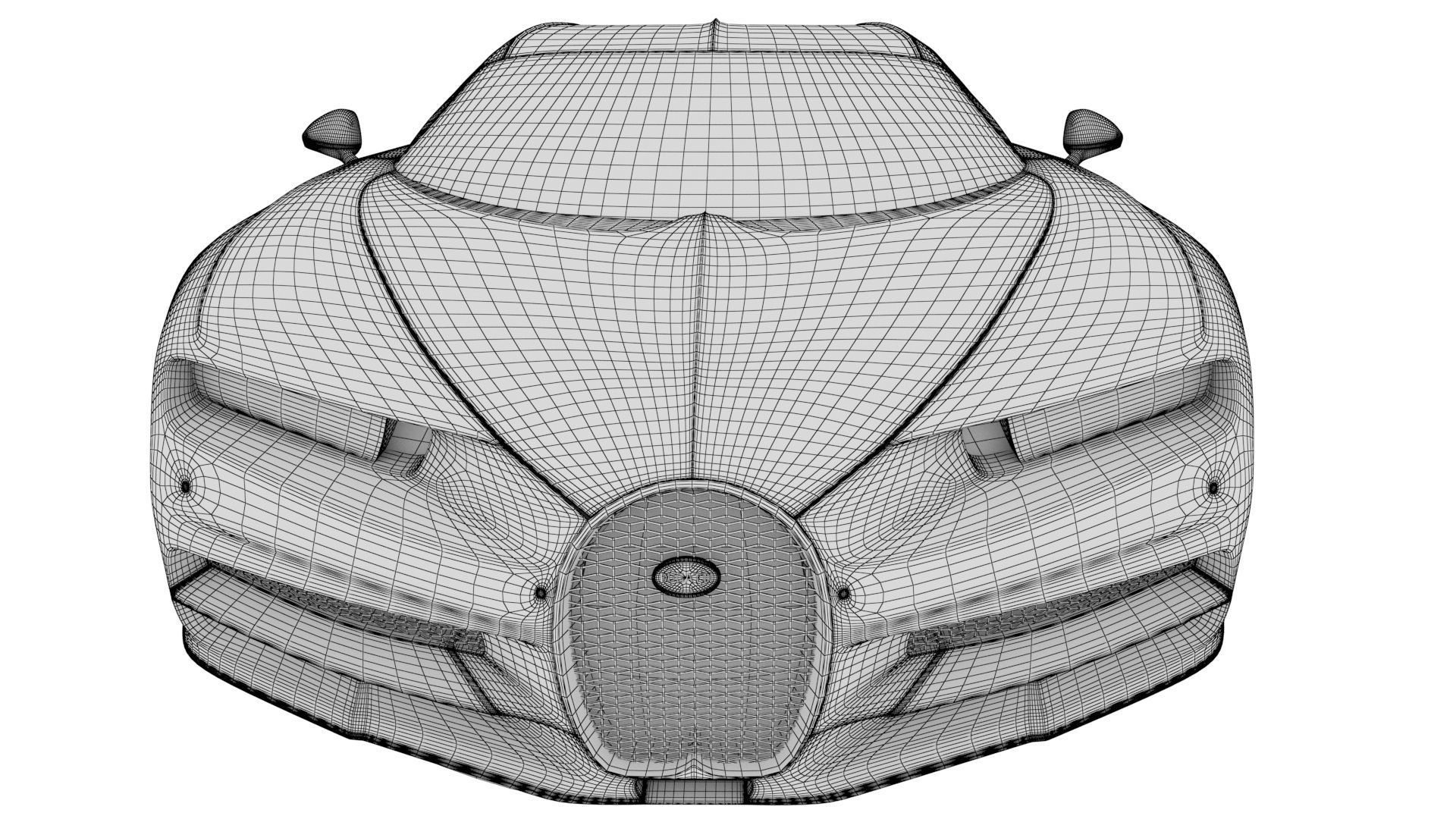 Bugatti Chiron high poly 3D model 3D model_7