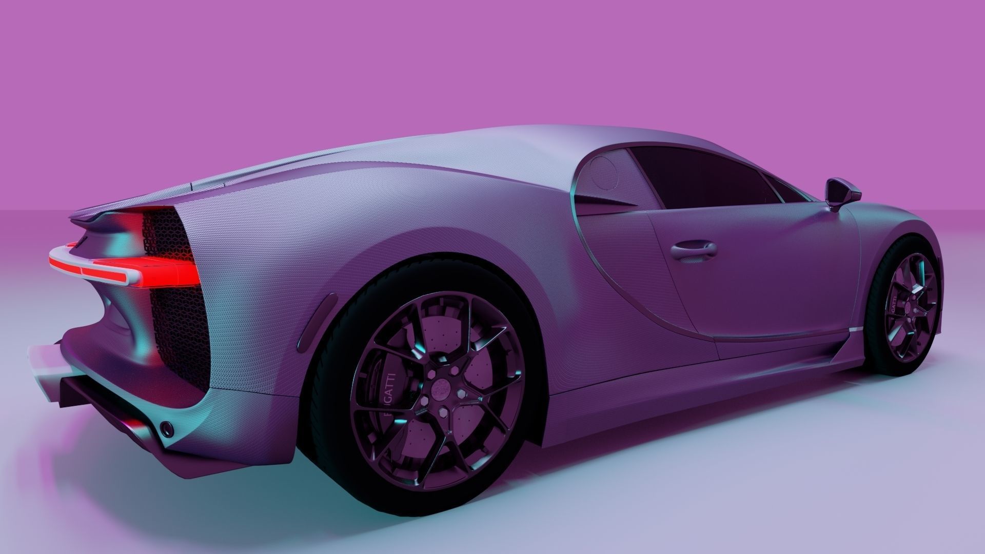 Bugatti Chiron high poly 3D model 3D model_4