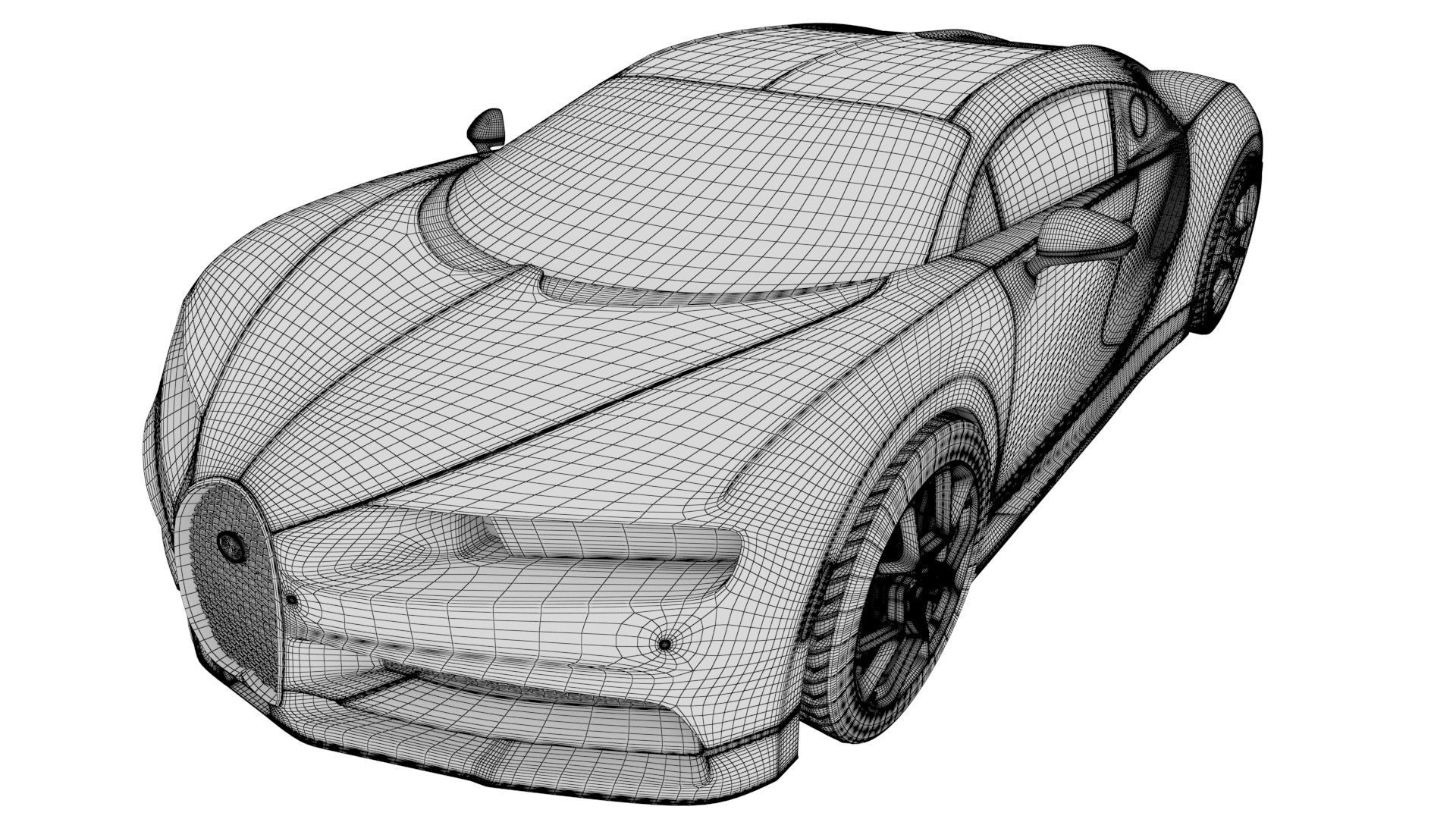 Bugatti Chiron high poly 3D model 3D model_5