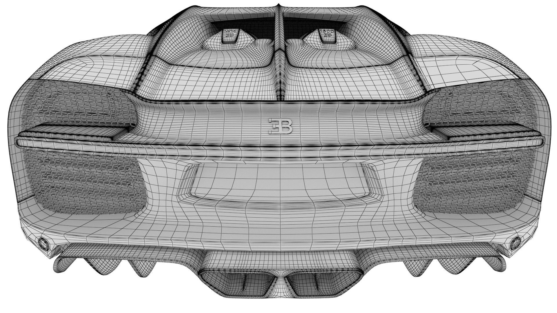 Bugatti Chiron high poly 3D model 3D model_8