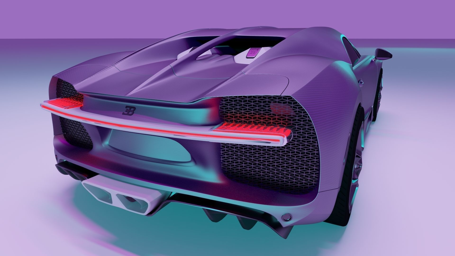Bugatti Chiron high poly 3D model 3D model_1