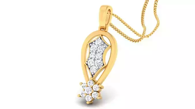 Women pendant-earrings set 3dm mgx render detail 3D print model