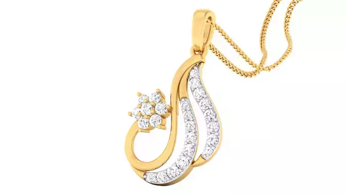 Women pendant-earrings set 3dm mgx render detail 3D print model