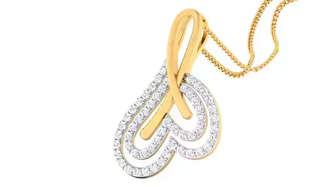 Women pendant-earrings set 3dm mgx render detail 3D print model