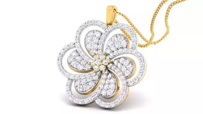 Women pendant-earrings set 3dm mgx render detail 3D print model