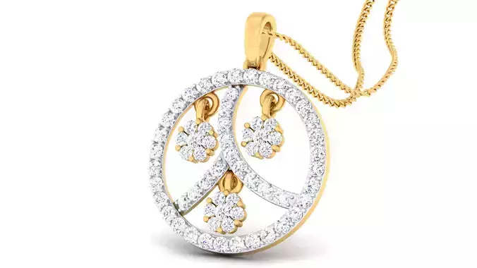 Women pendant-earrings set 3dm mgx render detail 3D print model