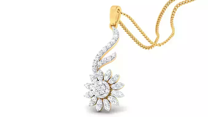 Women pendant-earrings set 3dm mgx render detail 3D print model