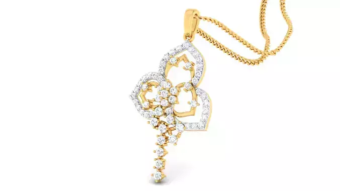 Women pendant-earrings set 3dm mgx render detail 3D print model