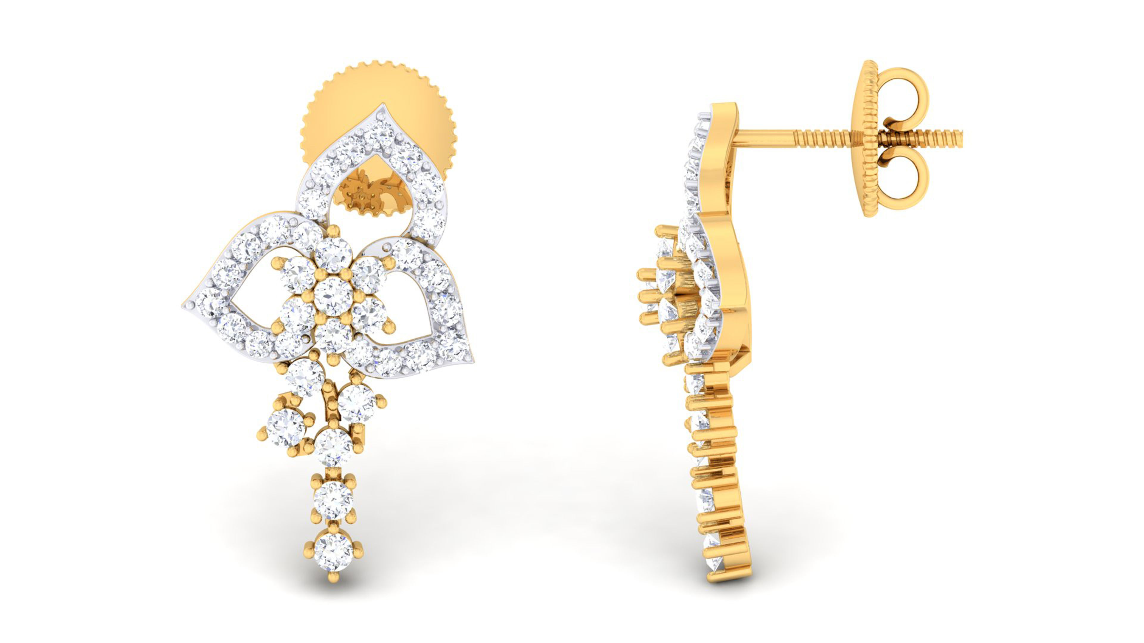 Women pendant-earrings set 3dm mgx render detail 3D print model 3D print model_4