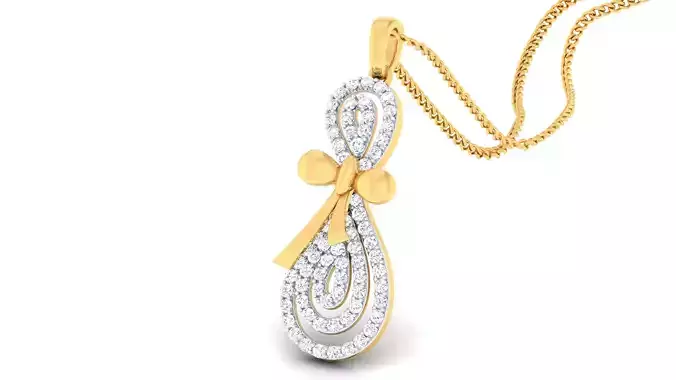 Women pendant-earrings set 3dm mgx render detail 3D print model