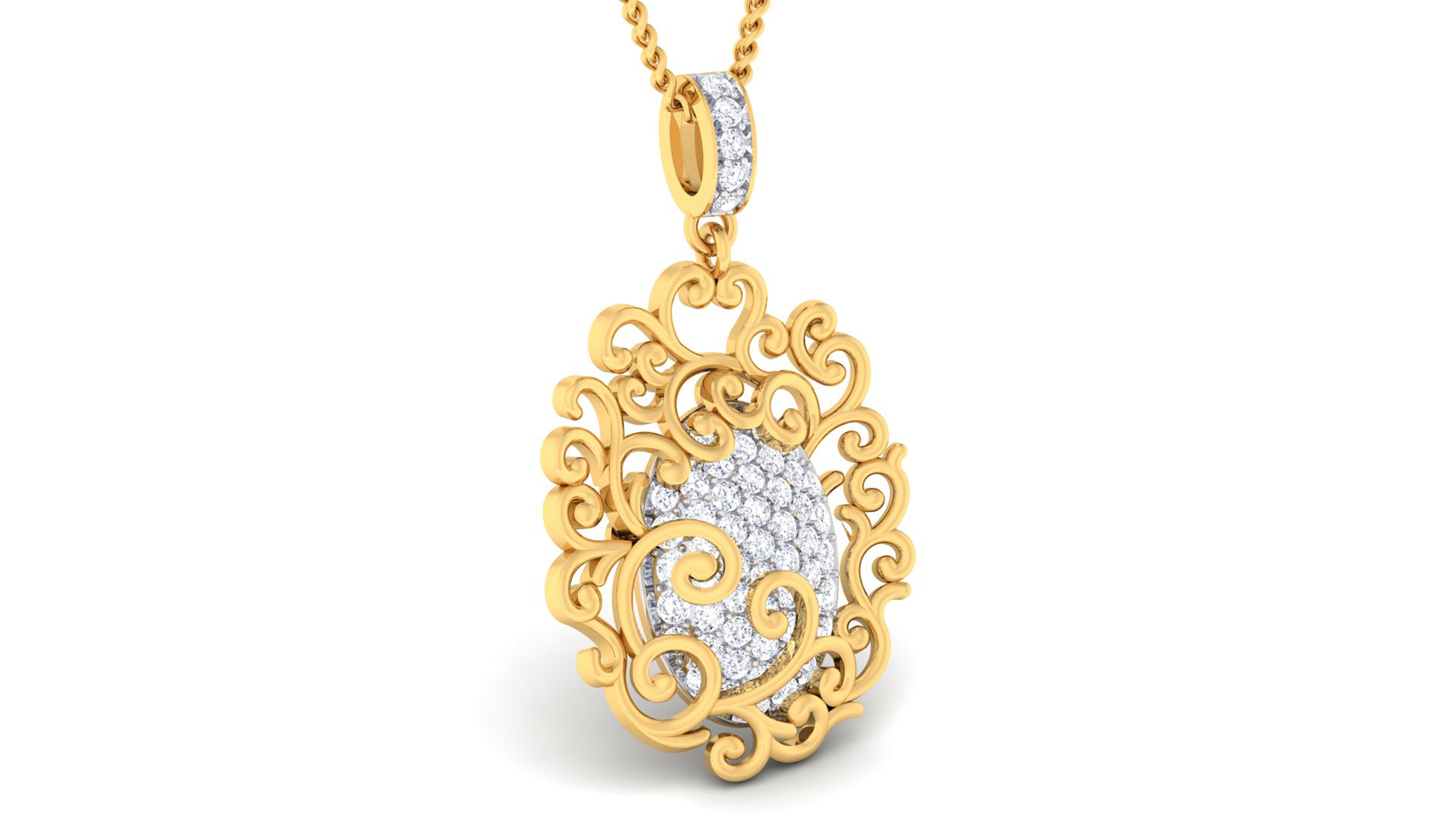 Women pendant-earrings set 3dm mgx render detail 3D print model 3D print model_7