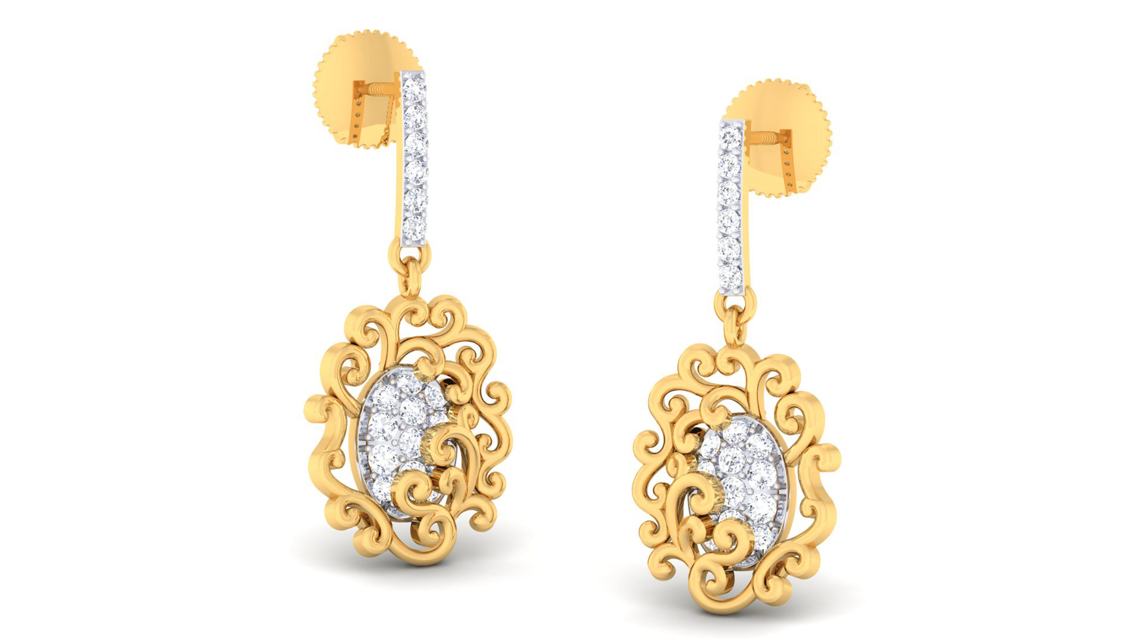 Women pendant-earrings set 3dm mgx render detail 3D print model 3D print model_4