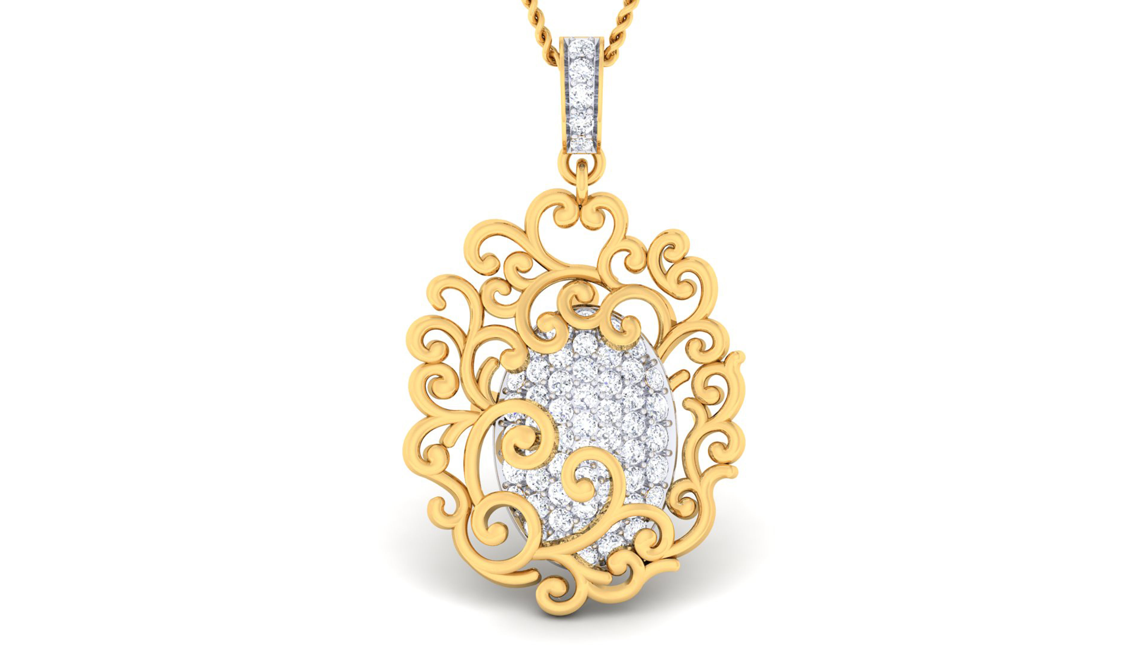 Women pendant-earrings set 3dm mgx render detail 3D print model 3D print model_8