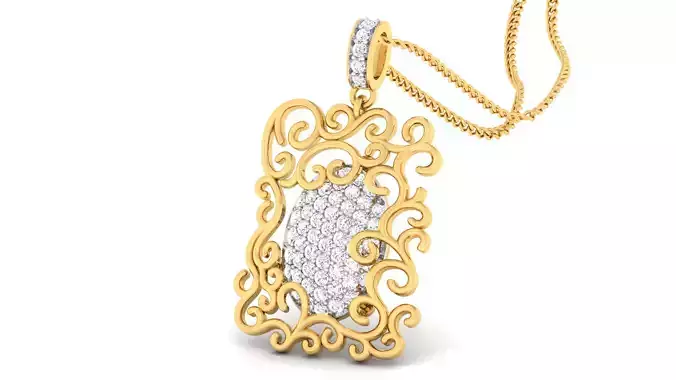 Women pendant-earrings set 3dm mgx render detail 3D print model