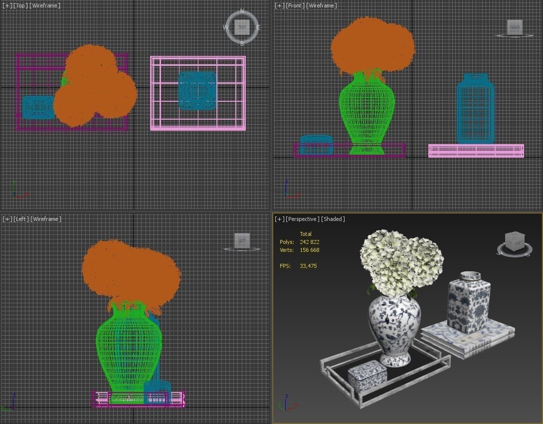 Decorative set w005 3D model_9