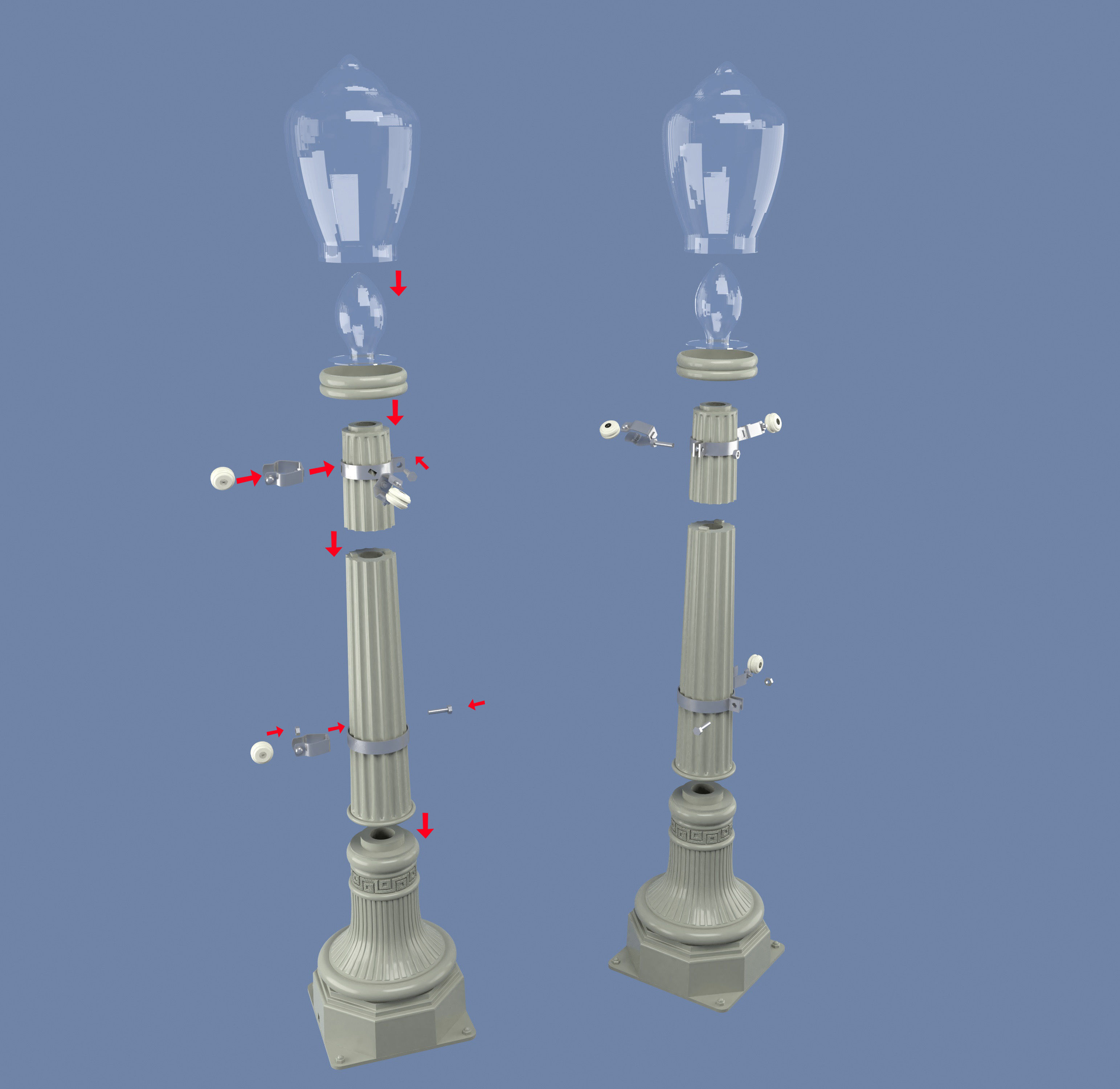 Street Light Bttf Did3D 1-8 Scale 3D Print 3D print model_15