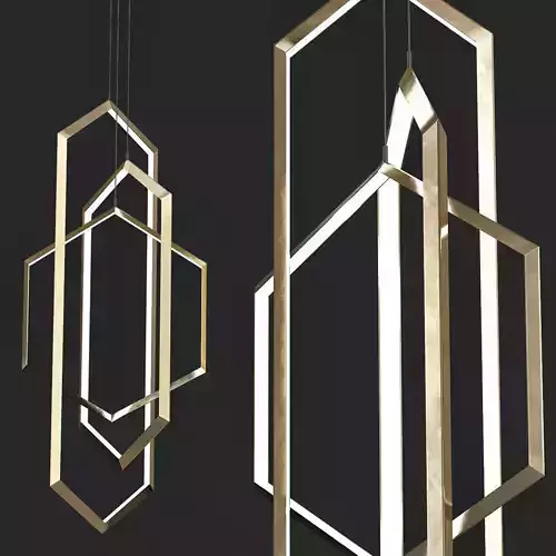 ORBIS VX46 CHANDELIER LIGHT FIXTURE 3D model