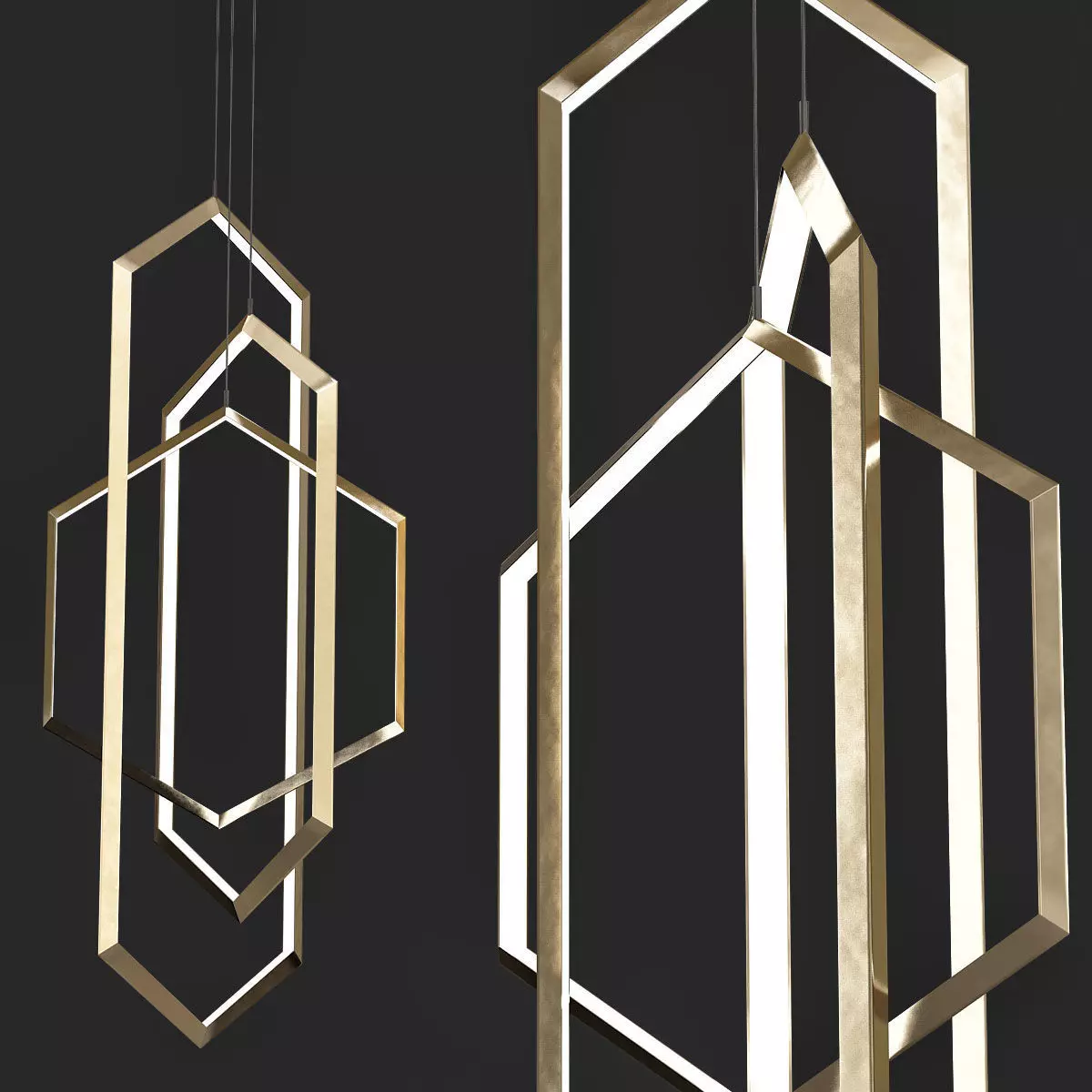 ORBIS VX46 CHANDELIER LIGHT FIXTURE 3D model_0