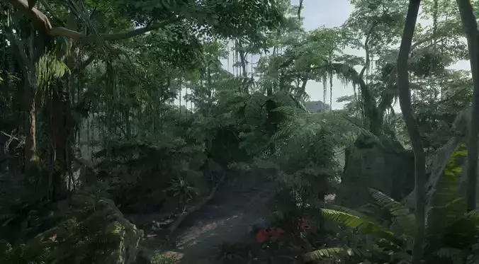 Tropical Jungle Pack UE4 Low-poly 3D model