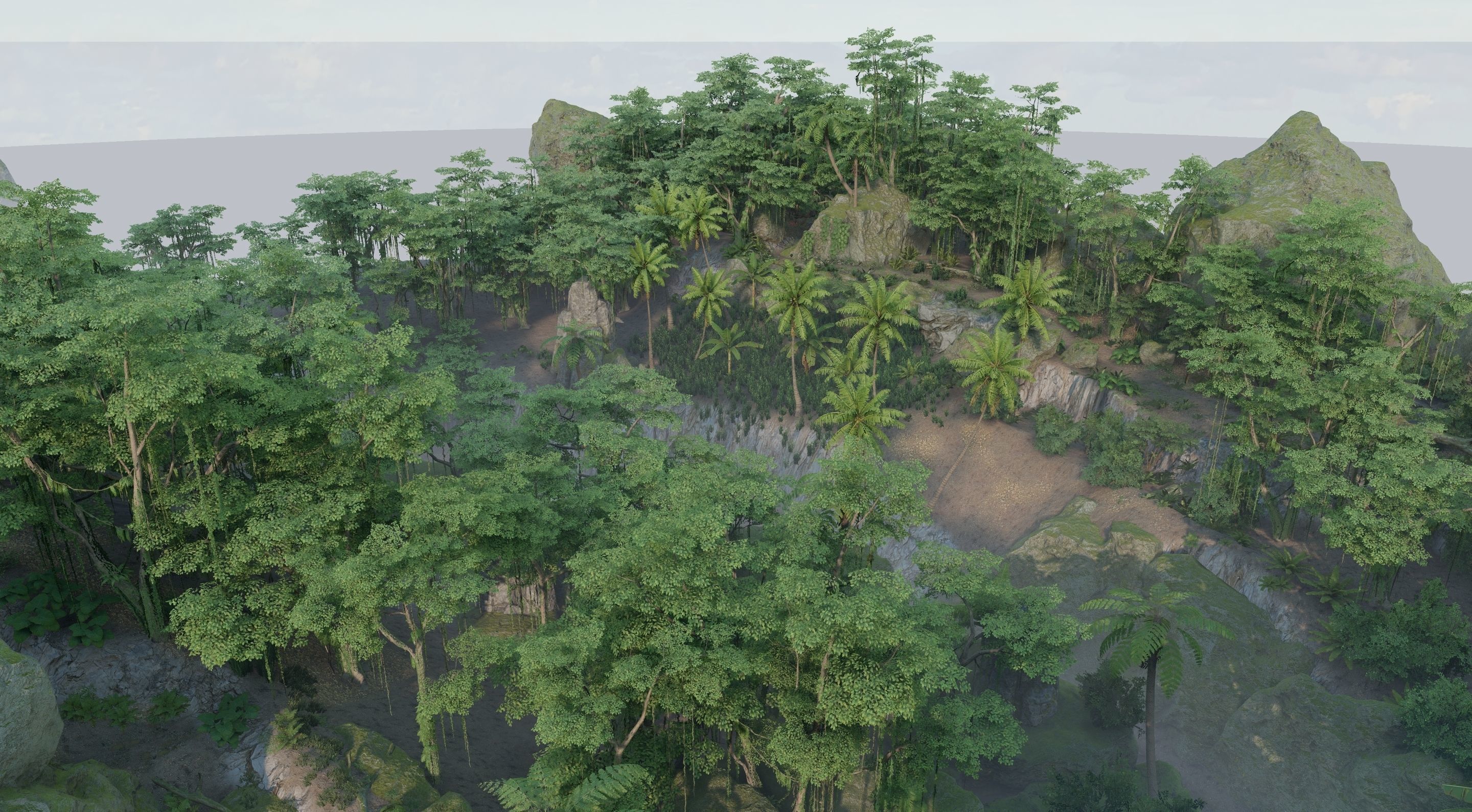 Tropical Jungle Pack UE4 Low-poly 3D model_9