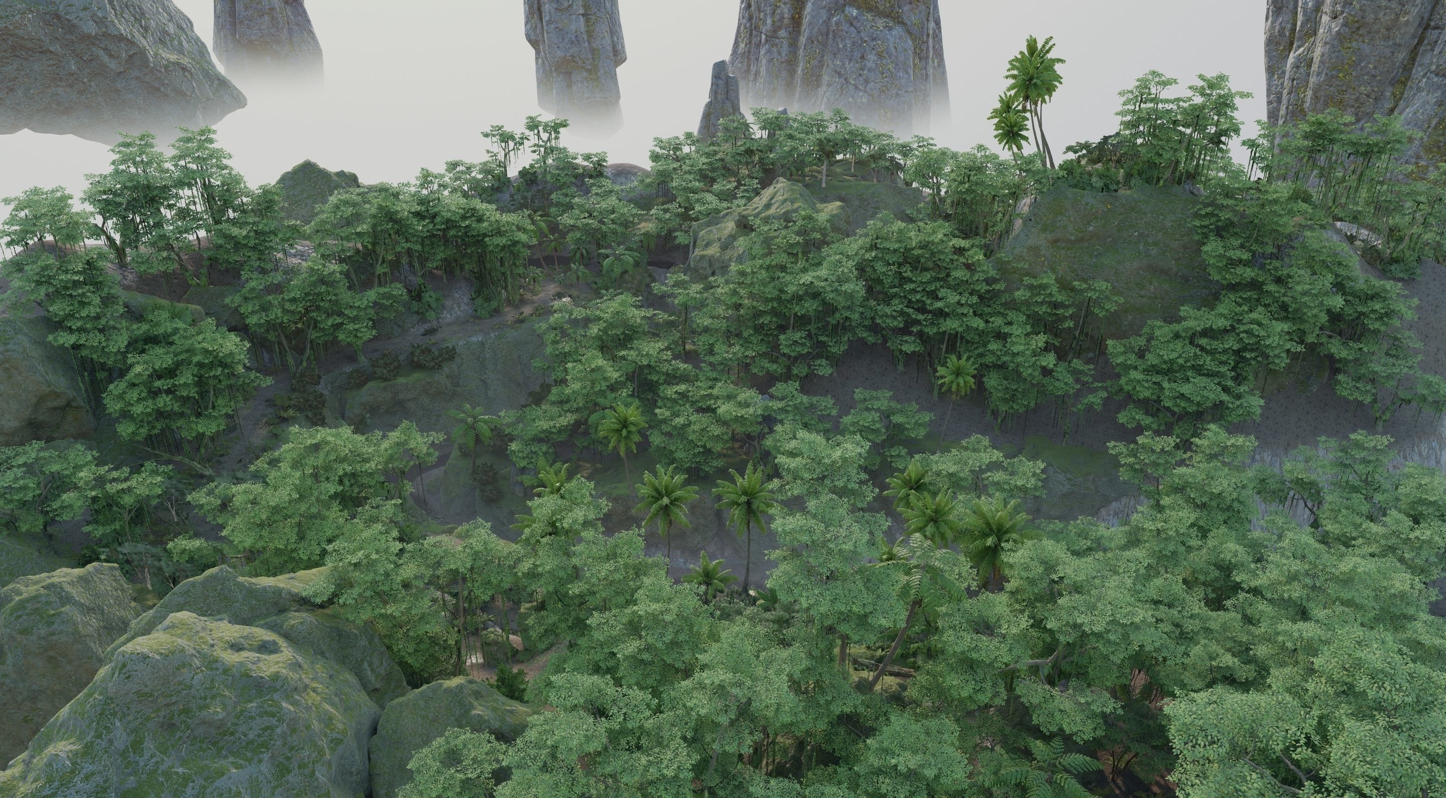 Tropical Jungle Pack UE4 Low-poly 3D model_19