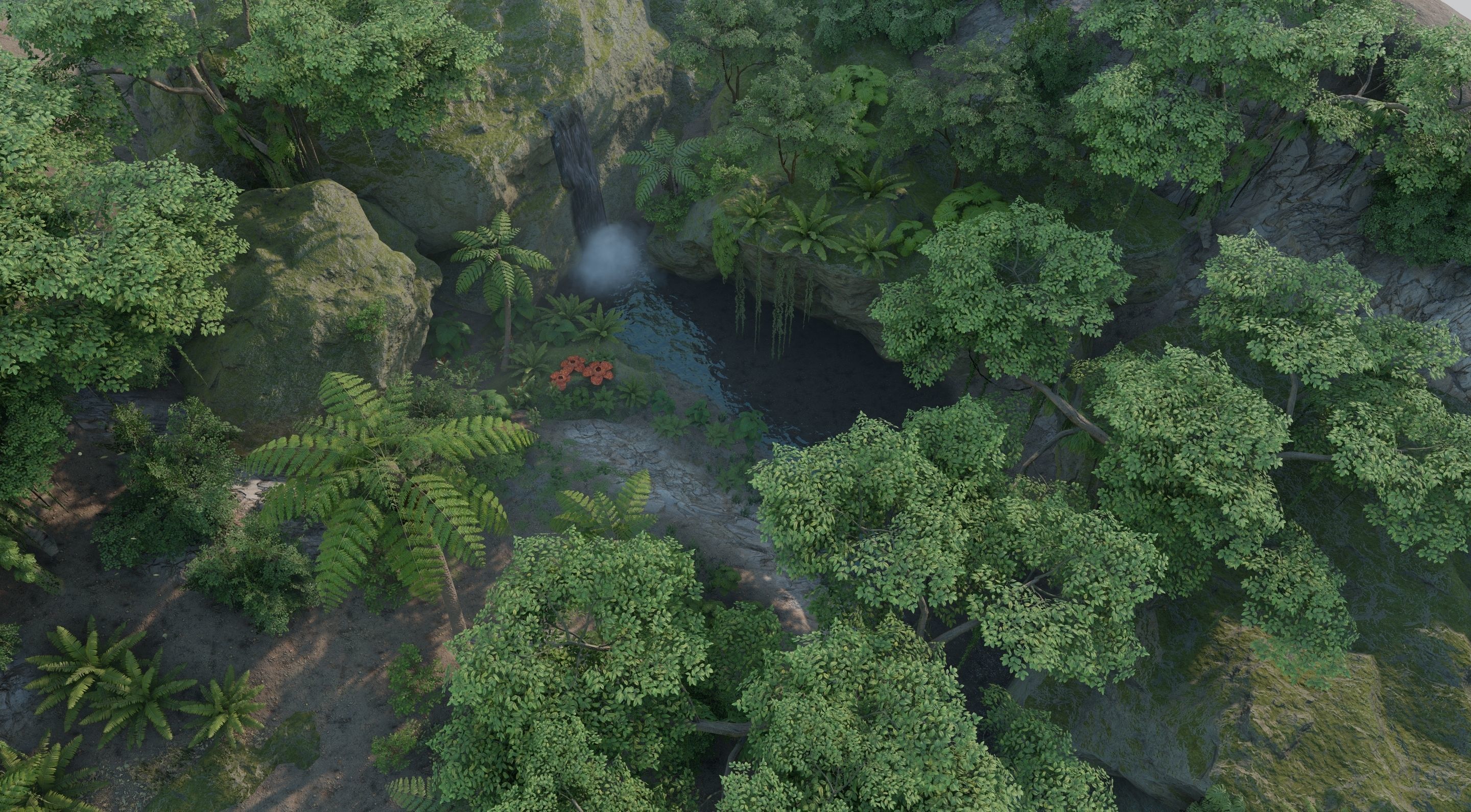 Tropical Jungle Pack UE4 Low-poly 3D model_11