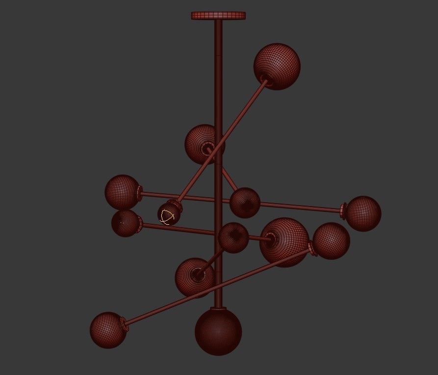 METEORITE CHANDELIER 3D model_1