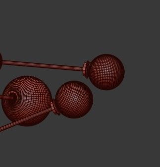 METEORITE CHANDELIER 3D model_2