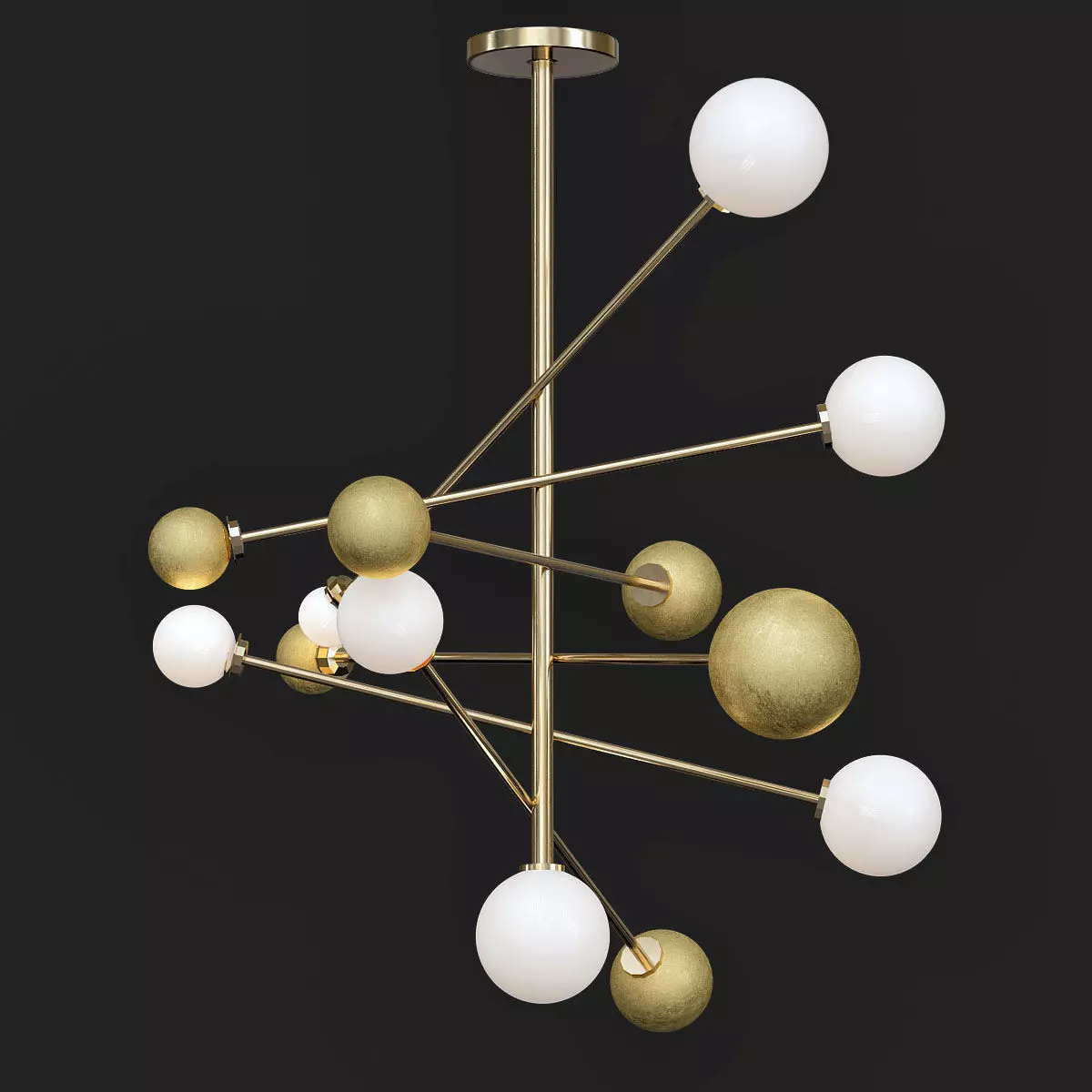 METEORITE CHANDELIER 3D model_0