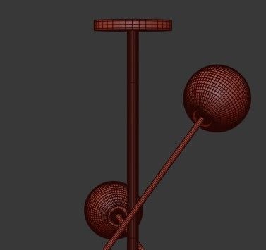 METEORITE CHANDELIER 3D model_4