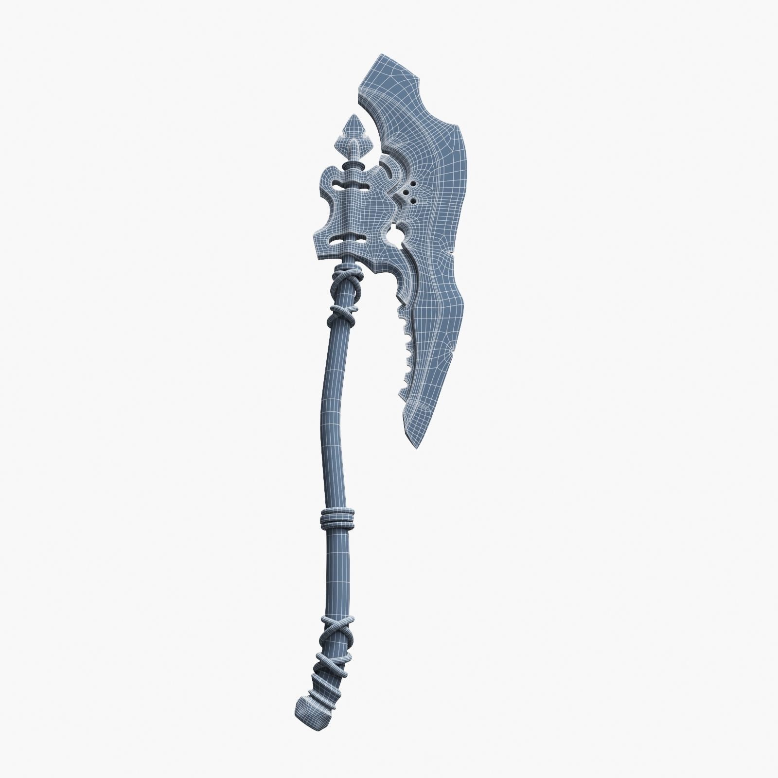 Medieval Battle Axe 3D model_18