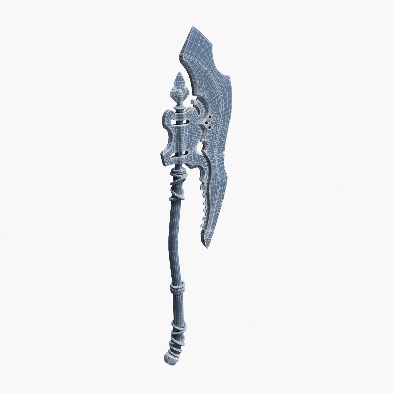 Medieval Battle Axe 3D model_16