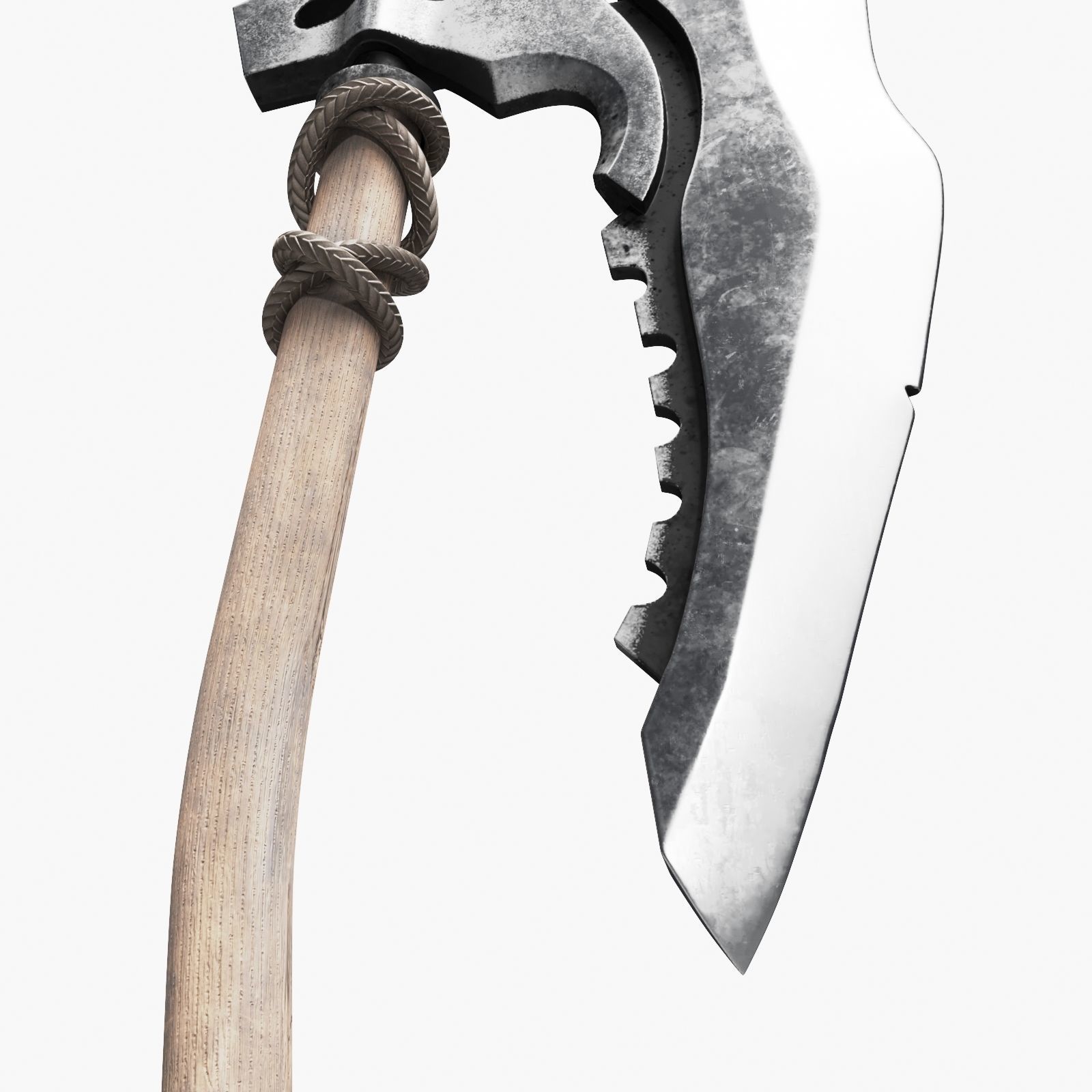 Medieval Battle Axe 3D model_5