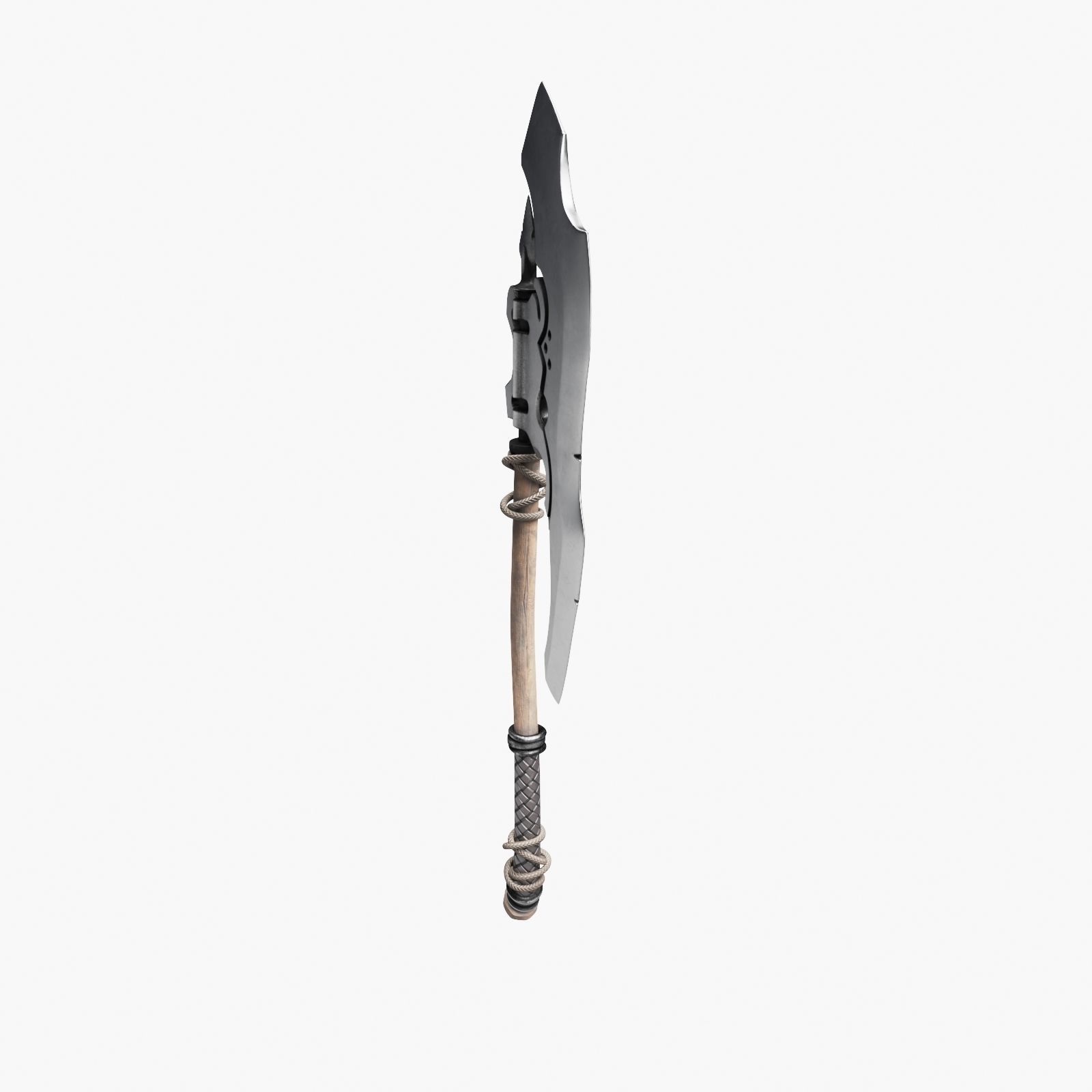 Medieval Battle Axe 3D model_14