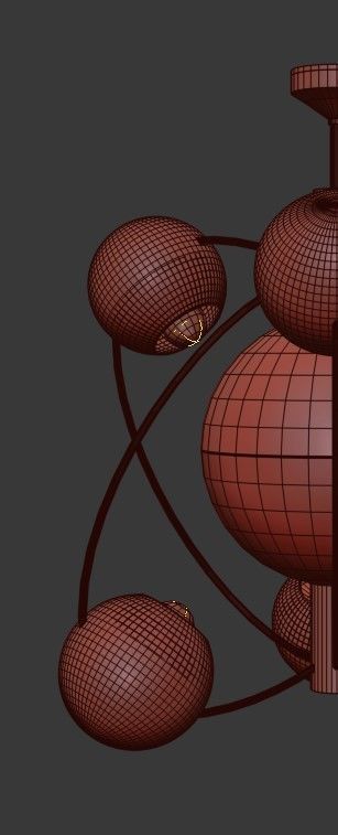 ORBITAL MID CENTURY CHANDELIER 3D model_5