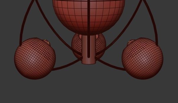 ORBITAL MID CENTURY CHANDELIER 3D model_2
