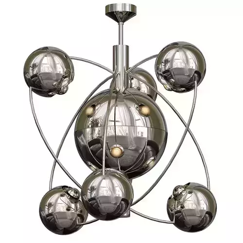 ORBITAL MID CENTURY CHANDELIER 3D model