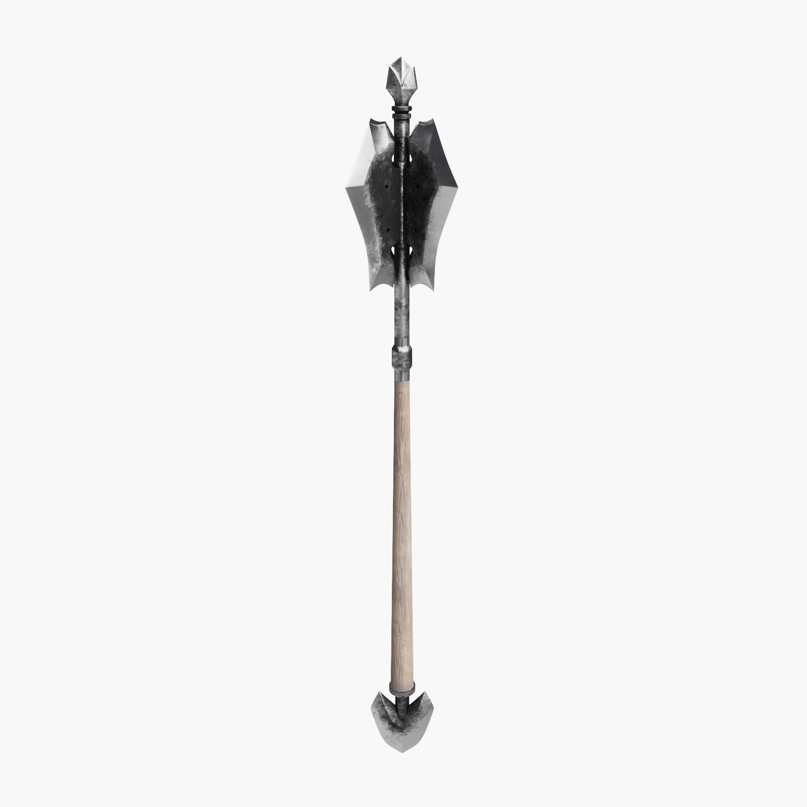 Medieval Battle Mace 3D model_12