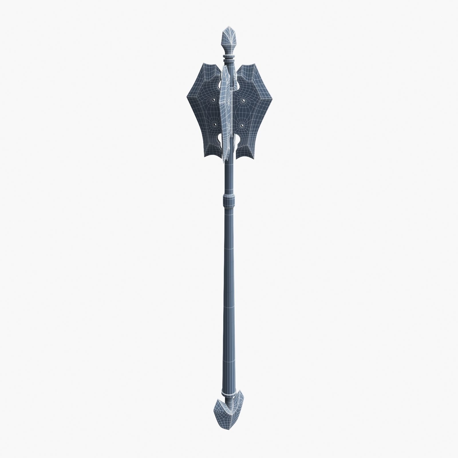 Medieval Battle Mace 3D model_16