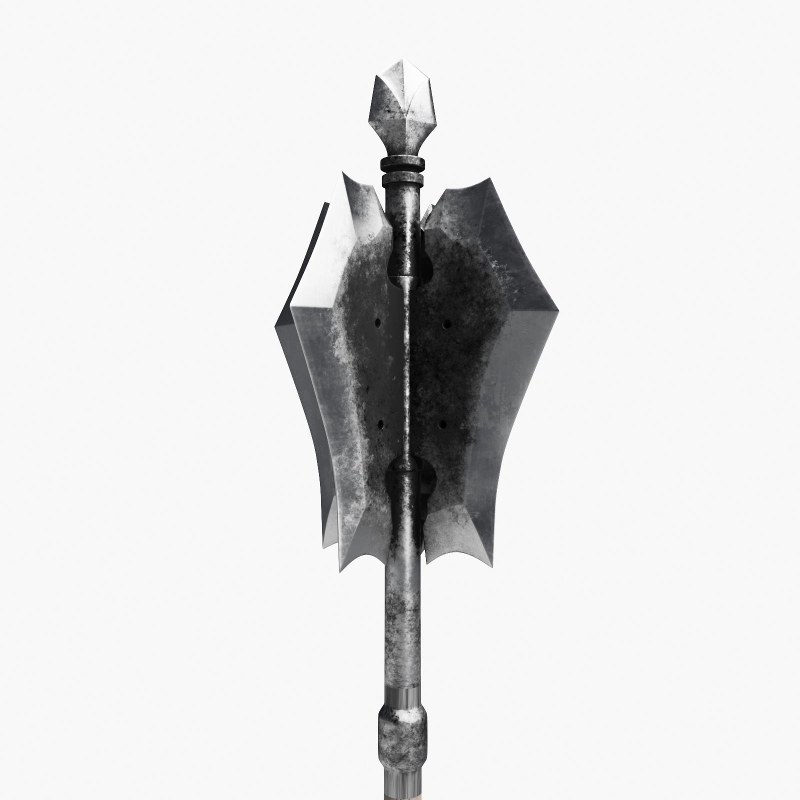 Medieval Battle Mace 3D model_4
