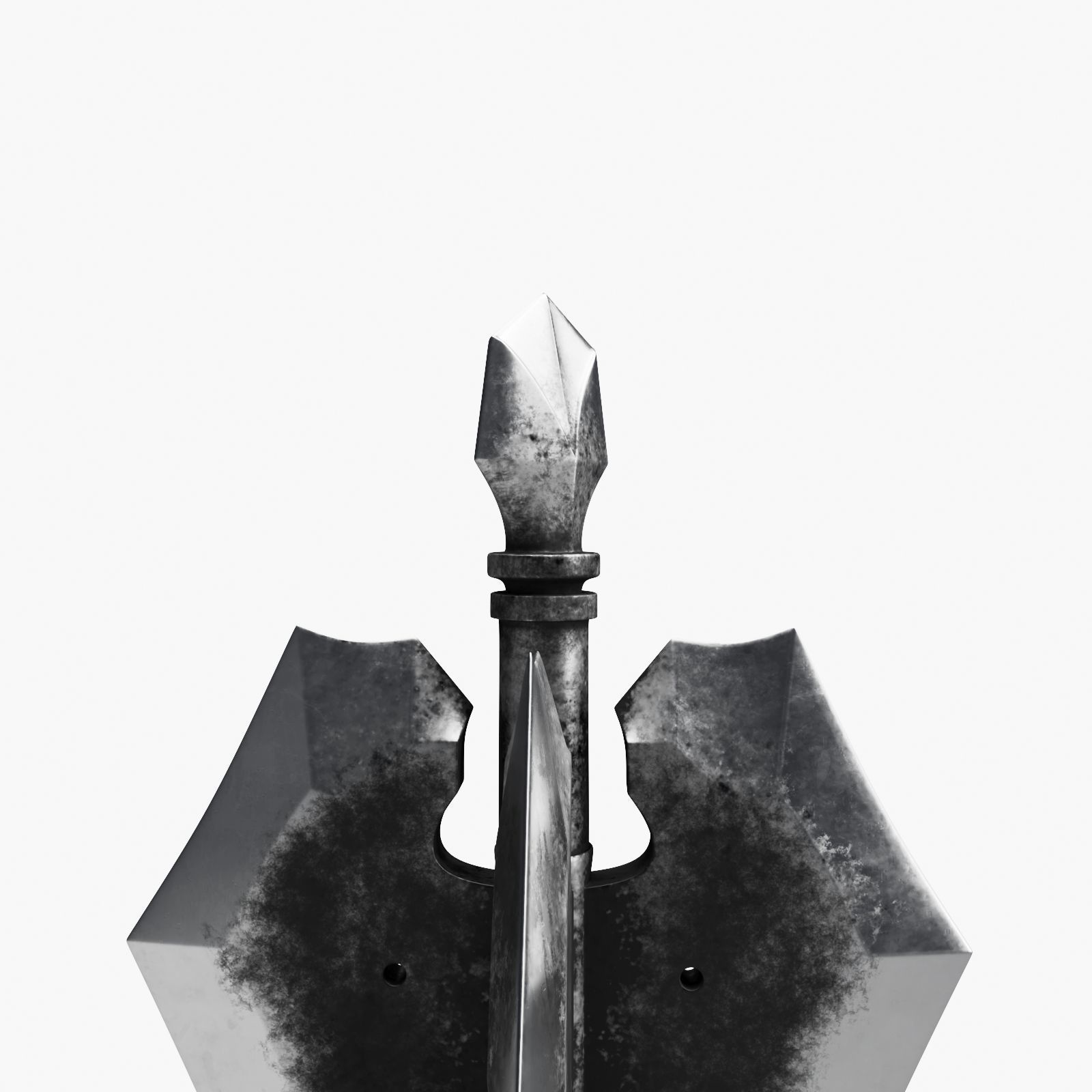 Medieval Battle Mace 3D model_7