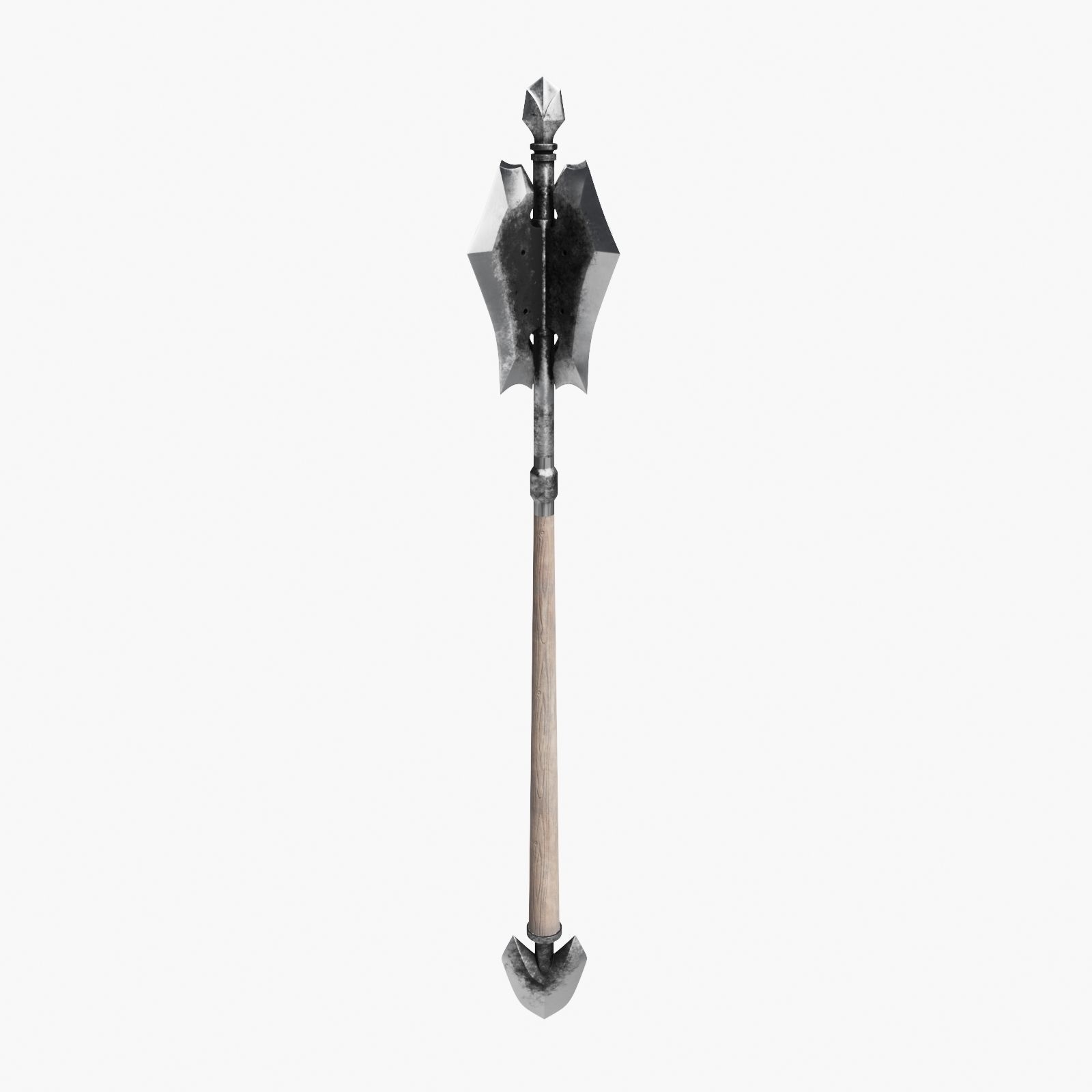 Medieval Battle Mace 3D model_9