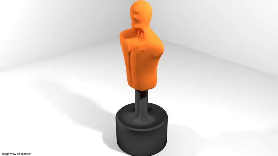 Martial-Art Training Equipment - Punching Dummy 3D model