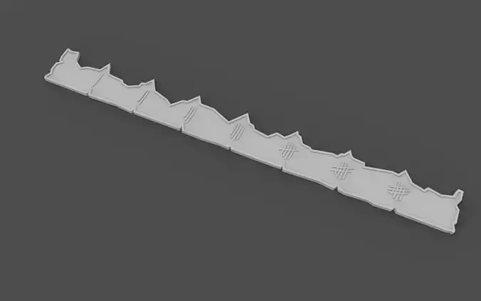 Warcry ruler 3D print model
